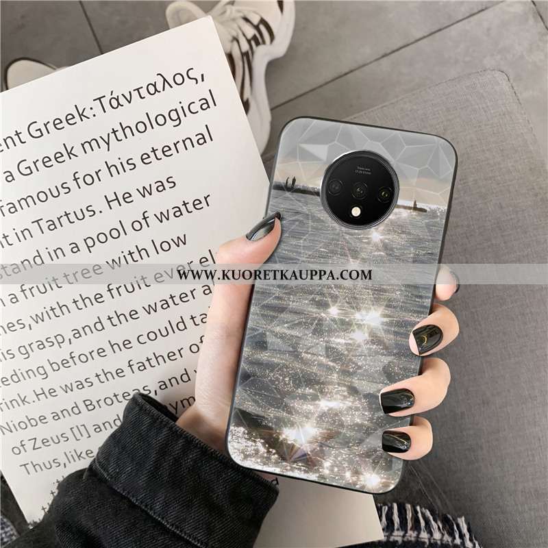 Kuori Oneplus 7t, Kuoret Oneplus 7t, Kotelo Oneplus 7t Kukkakuvio Tila Timantti Harmaa