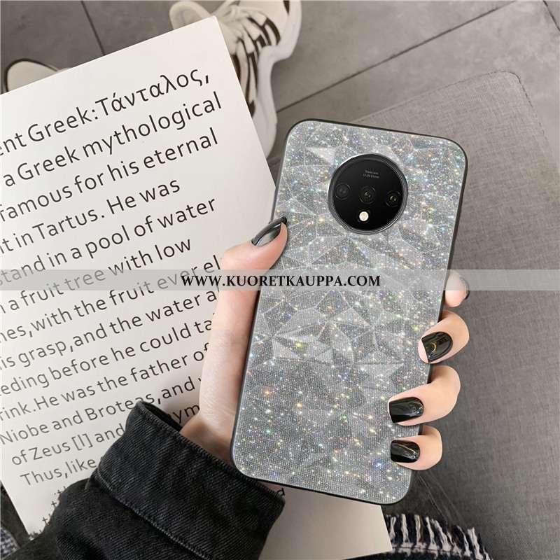 Kuori Oneplus 7t, Kuoret Oneplus 7t, Kotelo Oneplus 7t Kukkakuvio Tila Timantti Harmaa