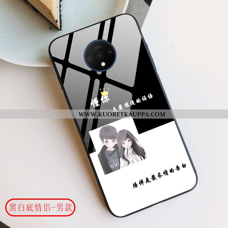 Kuori Oneplus 7t, Kuoret Oneplus 7t, Kotelo Oneplus 7t Luova Suuntaus Lasi Puhelimen Vaalean Valkoin