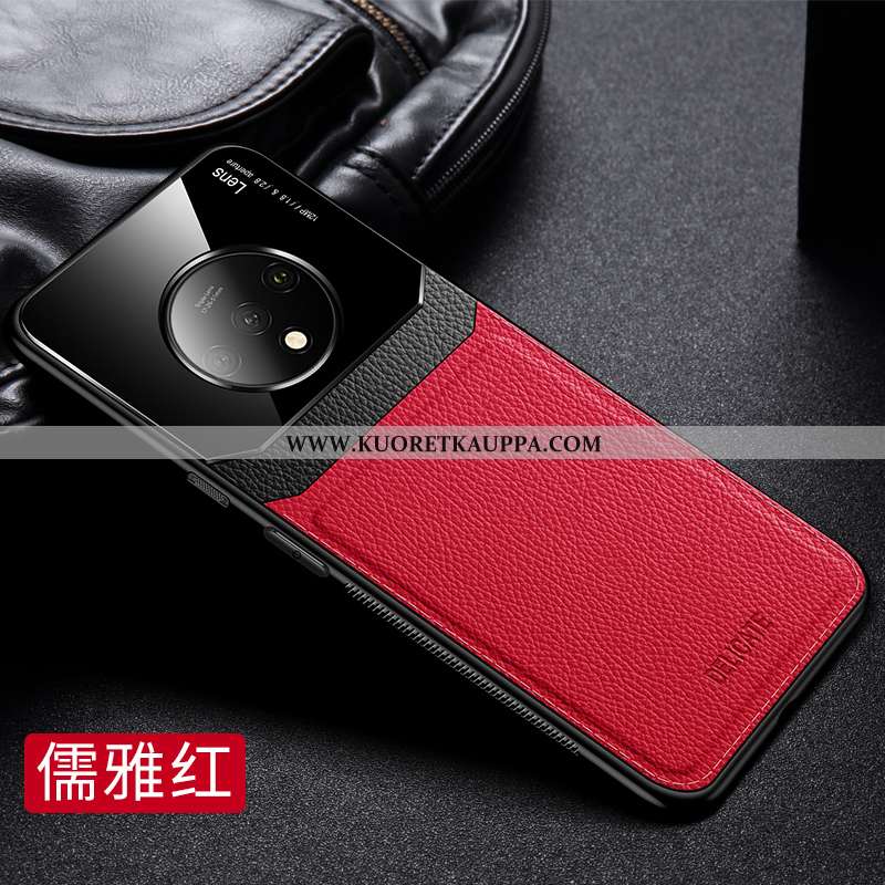 Kuori Oneplus 7t, Kuoret Oneplus 7t, Kotelo Oneplus 7t Nahka Kukkakuvio Musta Silikoni Mustat