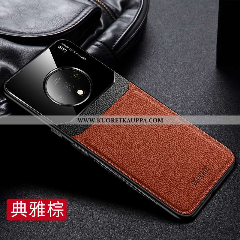 Kuori Oneplus 7t, Kuoret Oneplus 7t, Kotelo Oneplus 7t Nahka Kukkakuvio Musta Silikoni Mustat