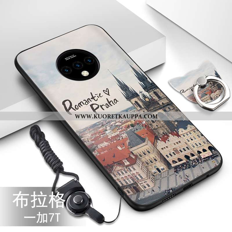 Kuori Oneplus 7t, Kuoret Oneplus 7t, Kotelo Oneplus 7t Silikoni Pesty Suede Valo Net Red Sininen