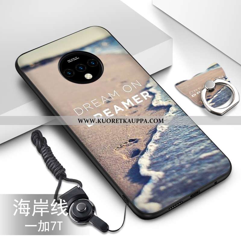 Kuori Oneplus 7t, Kuoret Oneplus 7t, Kotelo Oneplus 7t Silikoni Pesty Suede Valo Net Red Sininen