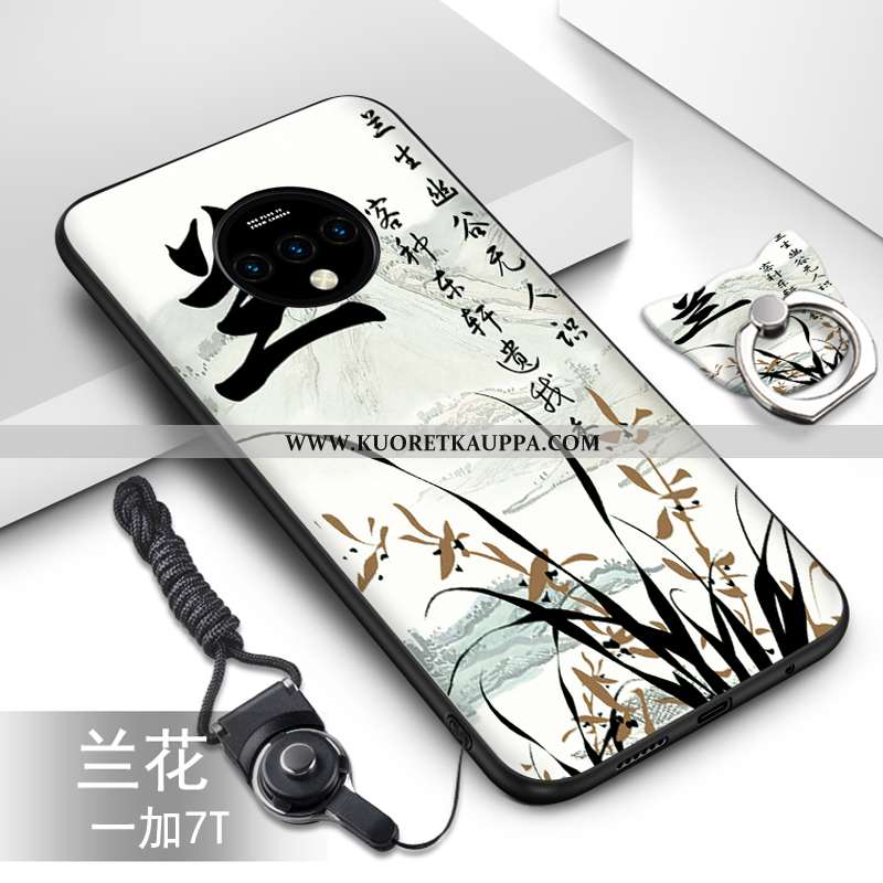 Kuori Oneplus 7t, Kuoret Oneplus 7t, Kotelo Oneplus 7t Silikoni Pesty Suede Valo Net Red Sininen