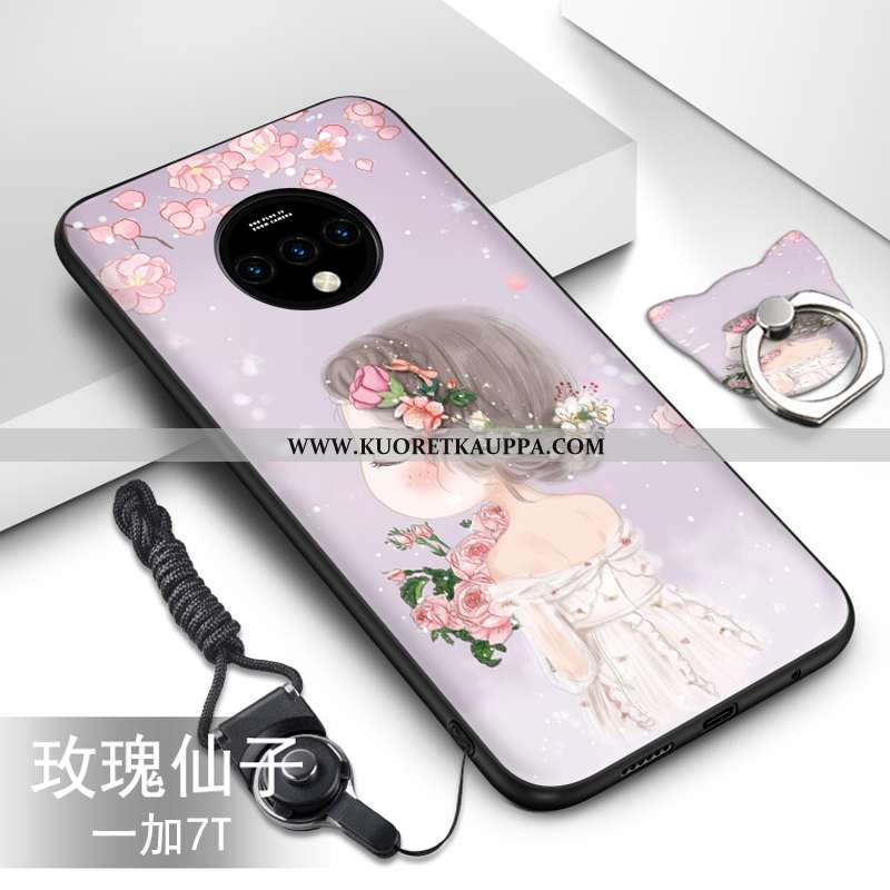 Kuori Oneplus 7t, Kuoret Oneplus 7t, Kotelo Oneplus 7t Silikoni Pesty Suede Valo Net Red Sininen