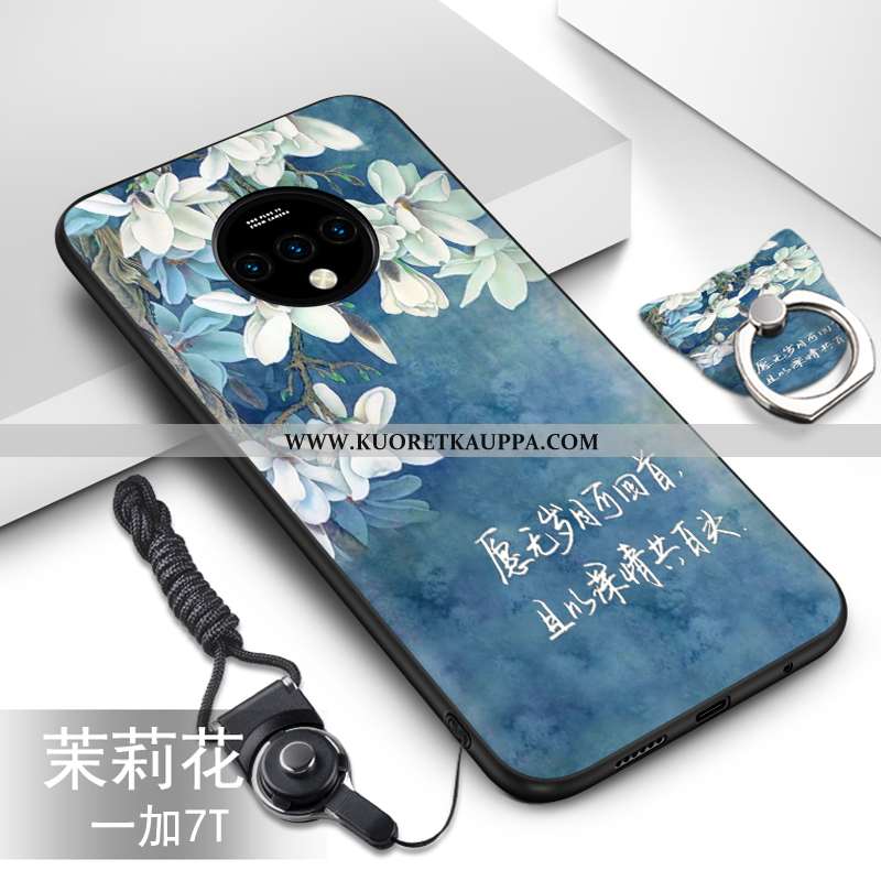 Kuori Oneplus 7t, Kuoret Oneplus 7t, Kotelo Oneplus 7t Silikoni Pesty Suede Valo Net Red Sininen