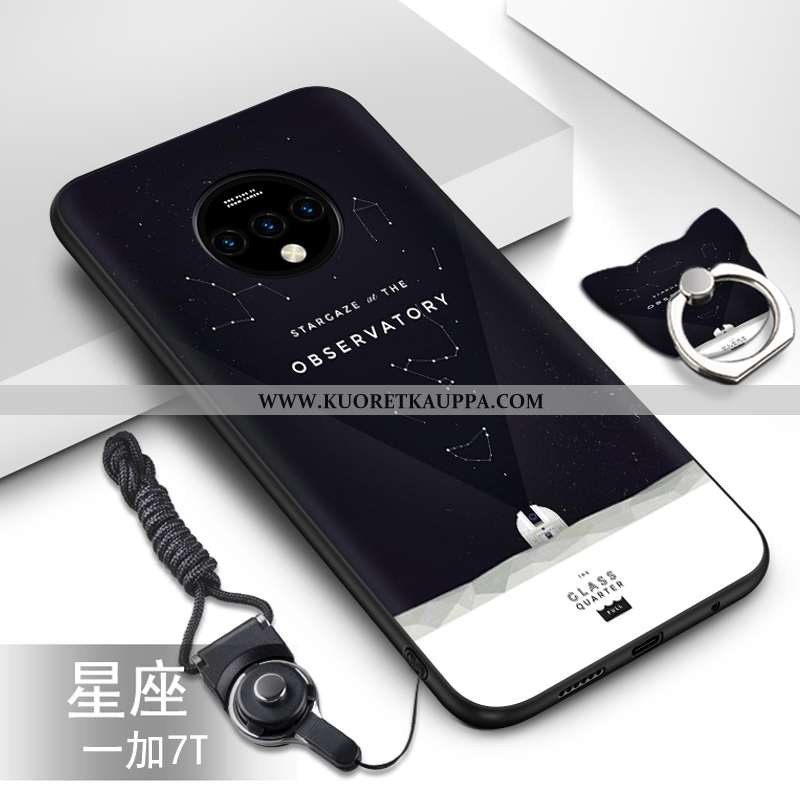 Kuori Oneplus 7t, Kuoret Oneplus 7t, Kotelo Oneplus 7t Silikoni Pesty Suede Valo Net Red Sininen