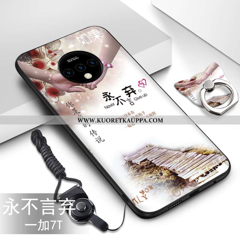 Kuori Oneplus 7t, Kuoret Oneplus 7t, Kotelo Oneplus 7t Silikoni Pesty Suede Valo Net Red Sininen