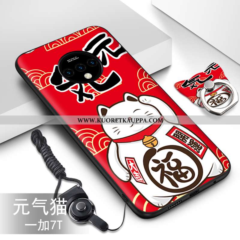 Kuori Oneplus 7t, Kuoret Oneplus 7t, Kotelo Oneplus 7t Silikoni Pesty Suede Valo Net Red Sininen