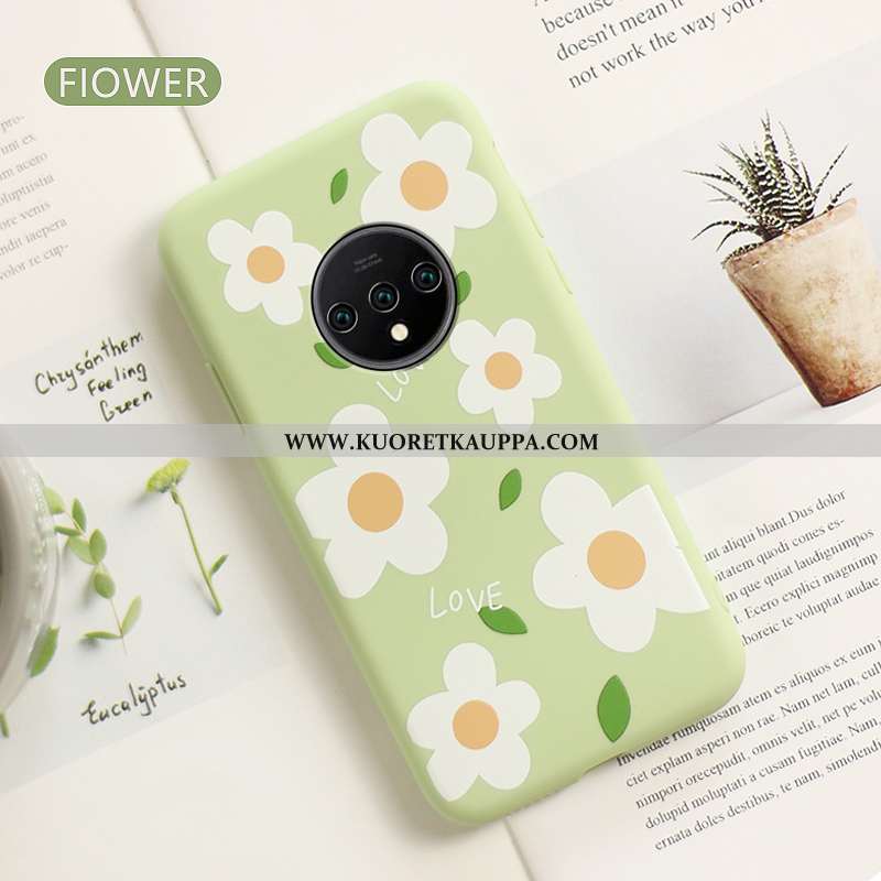 Kuori Oneplus 7t, Kuoret Oneplus 7t, Kotelo Oneplus 7t Silikoni Suojaus Kukka Rakastunut Tummansinis