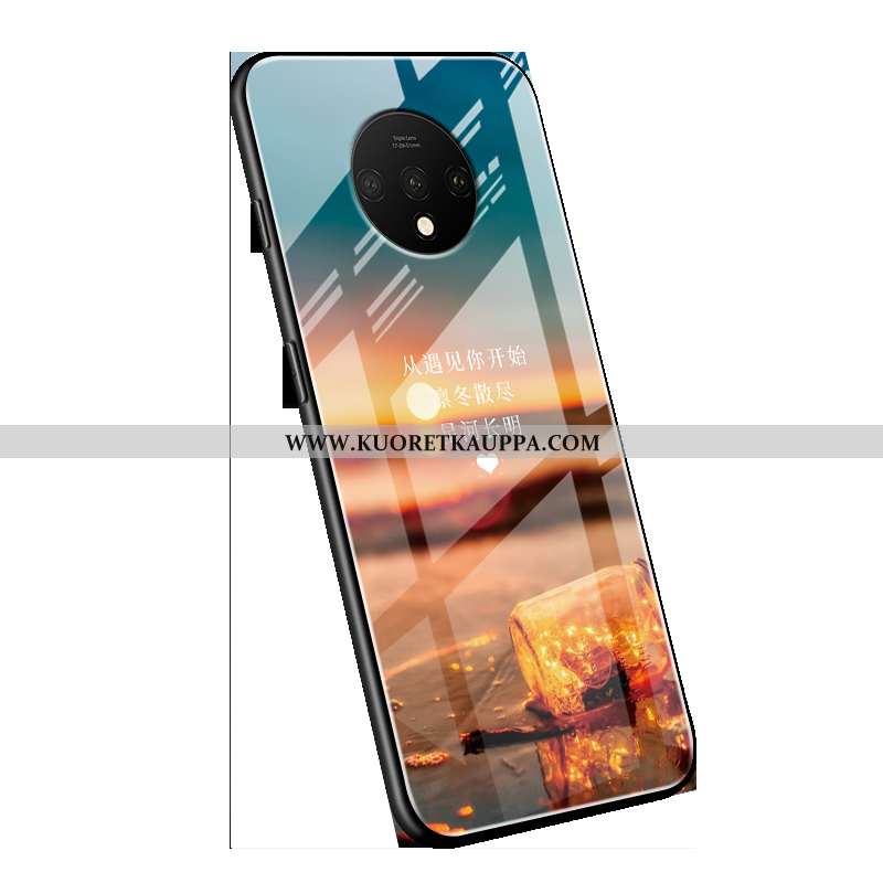 Kuori Oneplus 7t, Kuoret Oneplus 7t, Kotelo Oneplus 7t Suojaus Lasi Sininen Silikoni Murtumaton