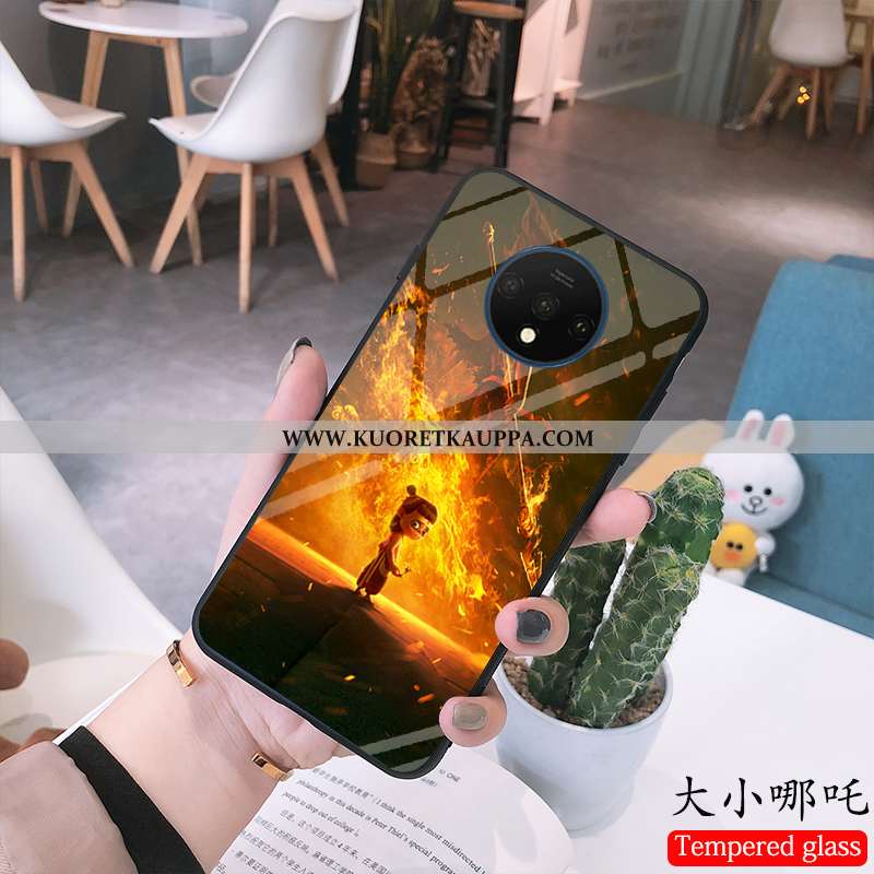 Kuori Oneplus 7t Pro, Kuoret Oneplus 7t Pro, Kotelo Oneplus 7t Pro Lasi Sarjakuva Puhelimen Sininen