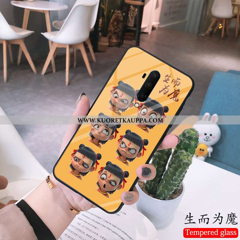 Kuori Oneplus 7t Pro, Kuoret Oneplus 7t Pro, Kotelo Oneplus 7t Pro Lasi Sarjakuva Puhelimen Sininen