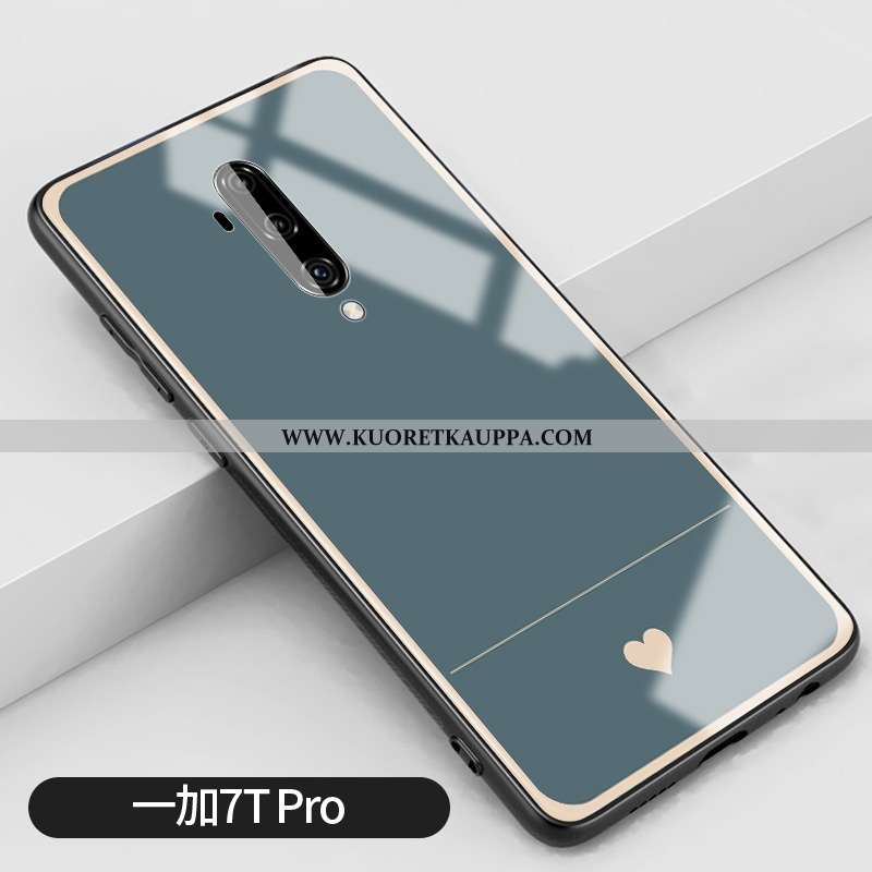 Kuori Oneplus 7t Pro, Kuoret Oneplus 7t Pro, Kotelo Oneplus 7t Pro Lasi Silikoni Sininen All Inclusi
