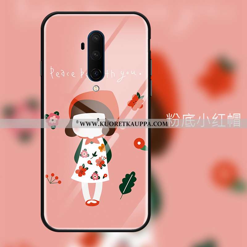 Kuori Oneplus 7t Pro, Kuoret Oneplus 7t Pro, Kotelo Oneplus 7t Pro Suuntaus Suojaus Net Red Lasi Pin