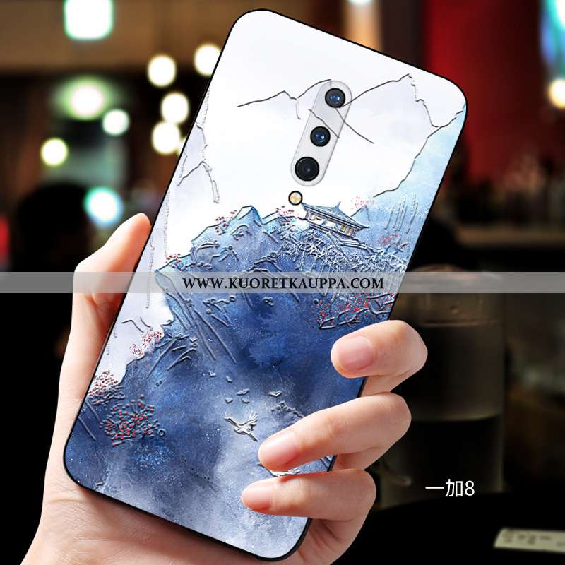 Kuori Oneplus 8, Kuoret Oneplus 8, Kotelo Oneplus 8 Kohokuviointi Suuntaus Muokata Pesty Suede Musta