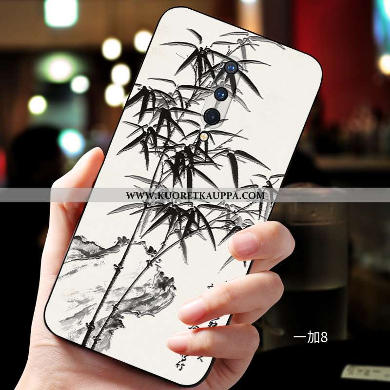 Kuori Oneplus 8, Kuoret Oneplus 8, Kotelo Oneplus 8 Kohokuviointi Suuntaus Muokata Pesty Suede Musta