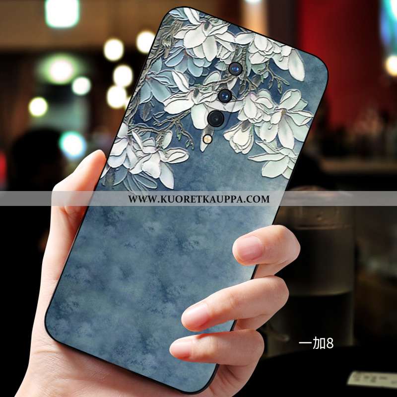 Kuori Oneplus 8, Kuoret Oneplus 8, Kotelo Oneplus 8 Kohokuviointi Suuntaus Muokata Pesty Suede Musta