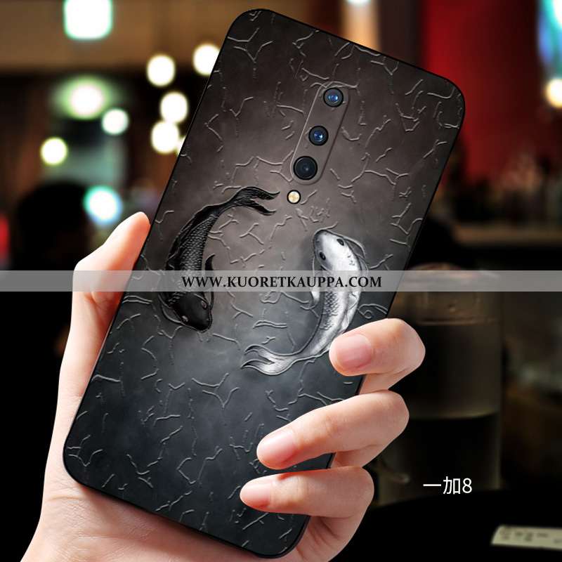 Kuori Oneplus 8, Kuoret Oneplus 8, Kotelo Oneplus 8 Kohokuviointi Suuntaus Muokata Pesty Suede Musta