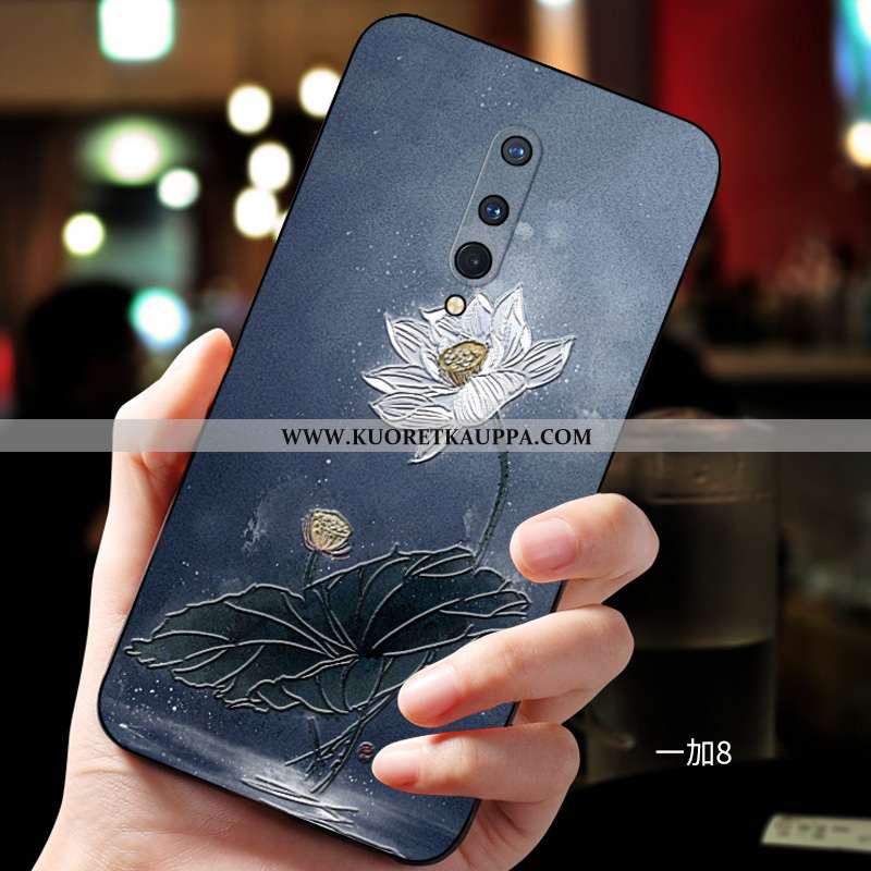 Kuori Oneplus 8, Kuoret Oneplus 8, Kotelo Oneplus 8 Kohokuviointi Suuntaus Muokata Pesty Suede Musta