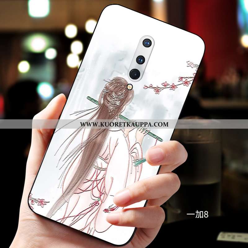 Kuori Oneplus 8, Kuoret Oneplus 8, Kotelo Oneplus 8 Kohokuviointi Suuntaus Muokata Pesty Suede Musta