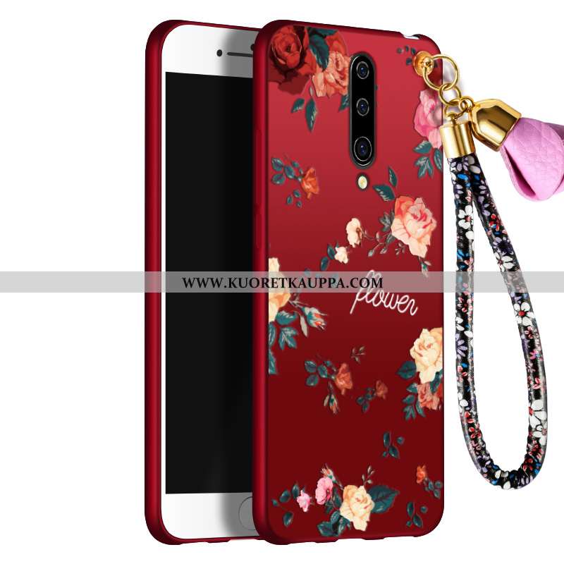 Kuori Oneplus 8, Kuoret Oneplus 8, Kotelo Oneplus 8 Pesty Suede Näytönsuojus Tuki Suuntaus Valo Puna