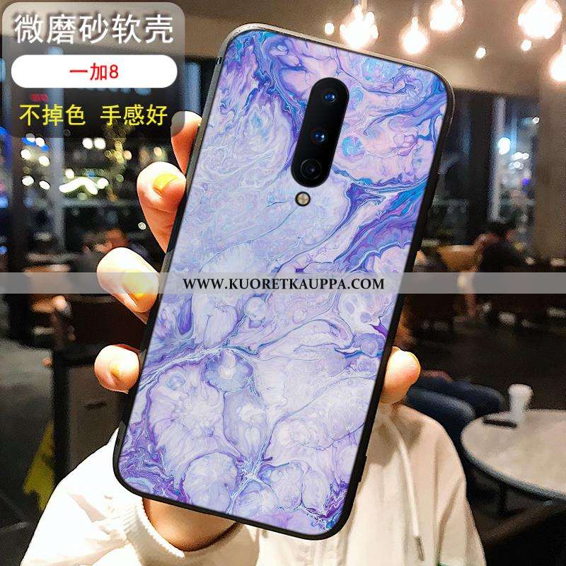 Kuori Oneplus 8, Kuoret Oneplus 8, Kotelo Oneplus 8 Silikoni Pesty Suede Ultra Musta Tuuli Sininen