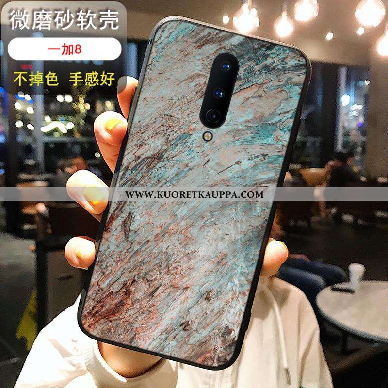 Kuori Oneplus 8, Kuoret Oneplus 8, Kotelo Oneplus 8 Silikoni Pesty Suede Ultra Musta Tuuli Sininen