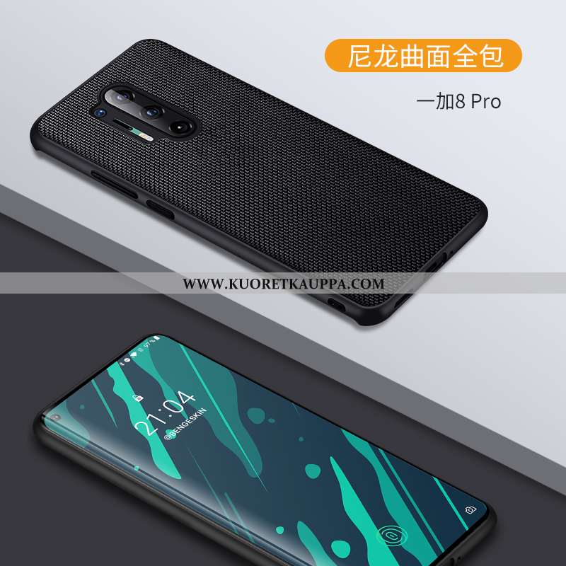 Kuori Oneplus 8 Pro, Kuoret Oneplus 8 Pro, Kotelo Oneplus 8 Pro Luova Nahka Suojaus Kukkakuvio Musta