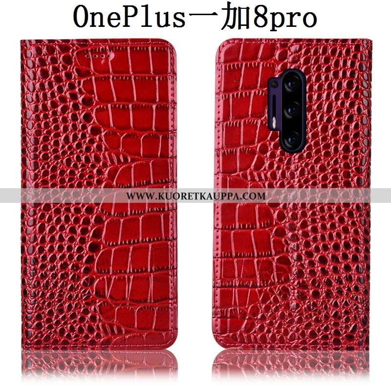 Kuori Oneplus 8 Pro, Kuoret Oneplus 8 Pro, Kotelo Oneplus 8 Pro Nahkakuori Kukkakuvio Puhelimen Puna