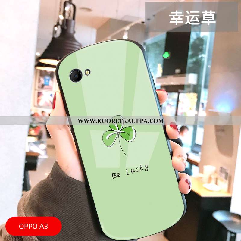Kuori Oppo A3, Kuoret Oppo A3, Kotelo Oppo A3 Ihana Suuntaus Kaari Rakastunut Vihreä