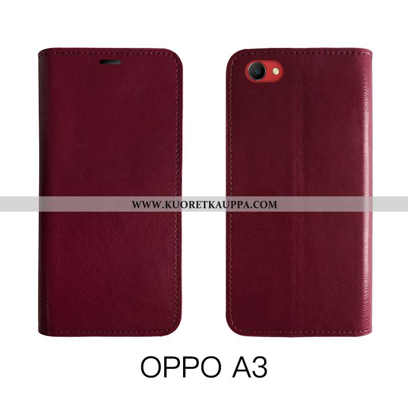 Kuori Oppo A3, Kuoret Oppo A3, Kotelo Oppo A3 Luova Aito Nahka Suojaus Liiketoiminta Mustat
