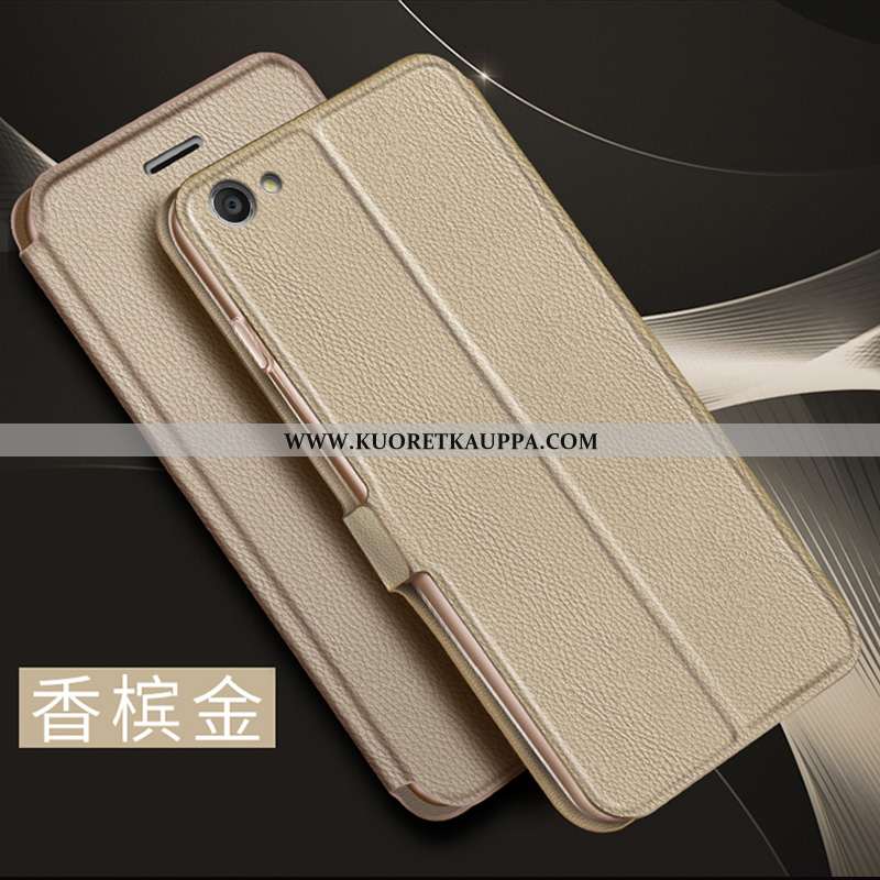 Kuori Oppo A3, Kuoret Oppo A3, Kotelo Oppo A3 Luova Kukkakuvio Nahkakuori Musta Pesty Suede Mustat