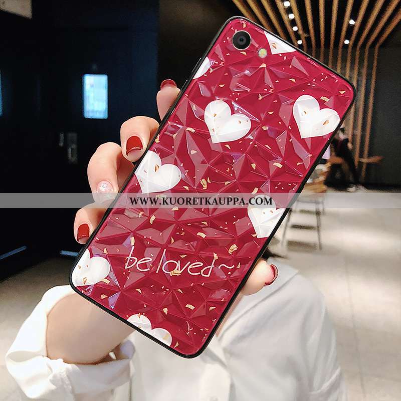 Kuori Oppo A3, Kuoret Oppo A3, Kotelo Oppo A3 Näytönsuojus Suuntaus Net Red Suojaus Karkaisu Mustat