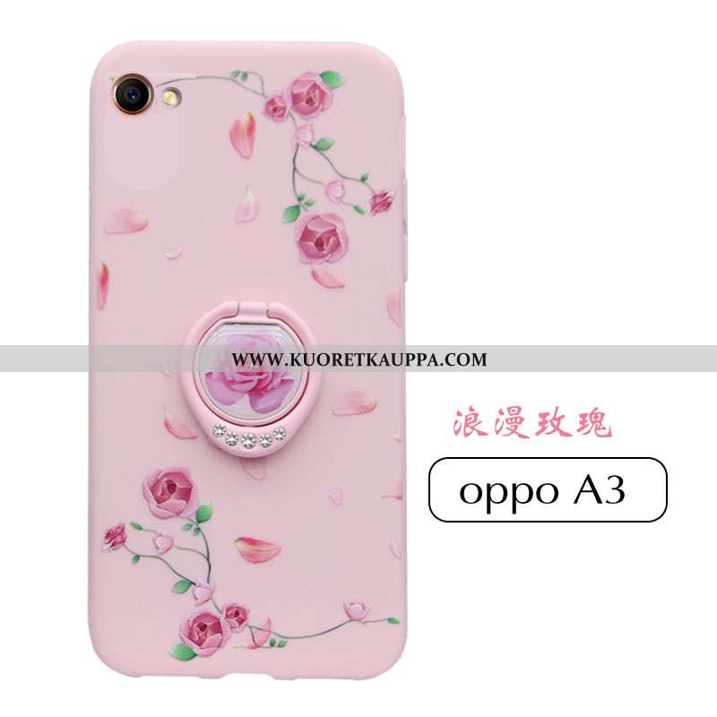 Kuori Oppo A3, Kuoret Oppo A3, Kotelo Oppo A3 Pehmeä Neste Valo Net Red Suuntaus Silikoni Pinkki