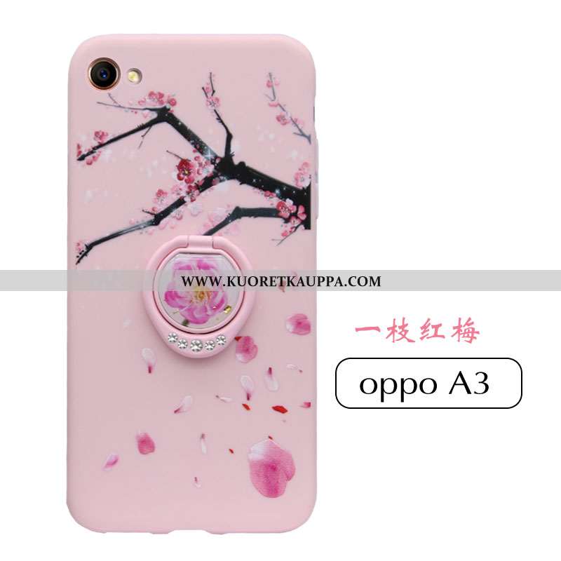 Kuori Oppo A3, Kuoret Oppo A3, Kotelo Oppo A3 Pehmeä Neste Valo Net Red Suuntaus Silikoni Pinkki