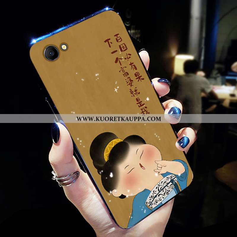 Kuori Oppo A3, Kuoret Oppo A3, Kotelo Oppo A3 Pesty Suede Persoonallisuus Silikoni Kustannukset Sini