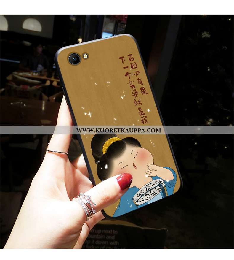 Kuori Oppo A3, Kuoret Oppo A3, Kotelo Oppo A3 Pesty Suede Persoonallisuus Silikoni Kustannukset Sini