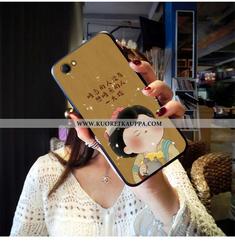 Kuori Oppo A3, Kuoret Oppo A3, Kotelo Oppo A3 Pesty Suede Persoonallisuus Silikoni Kustannukset Sini