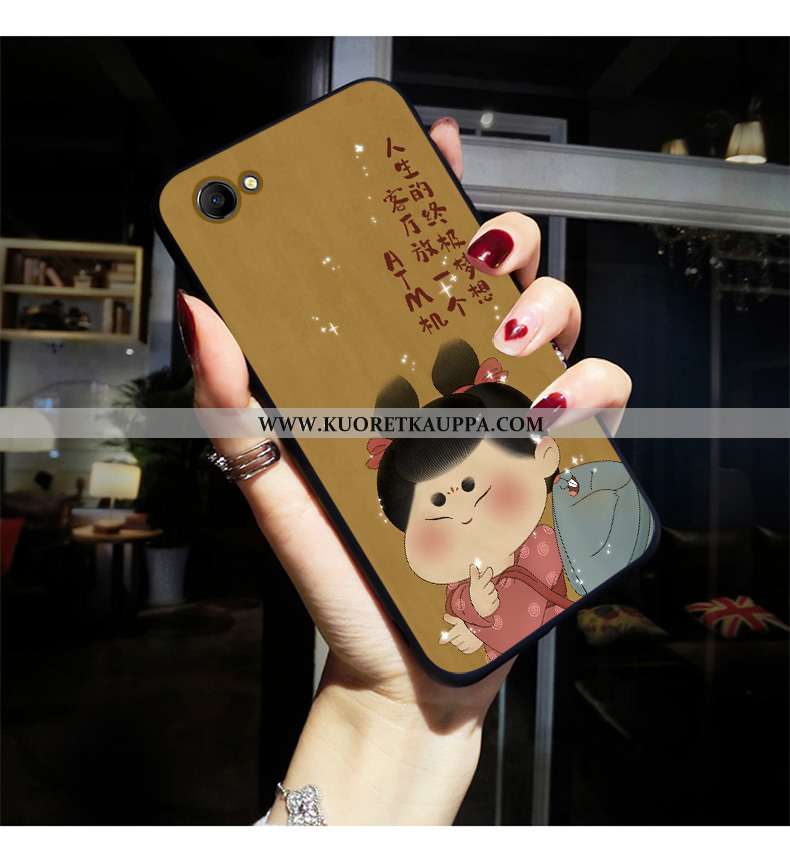 Kuori Oppo A3, Kuoret Oppo A3, Kotelo Oppo A3 Pesty Suede Persoonallisuus Silikoni Kustannukset Sini