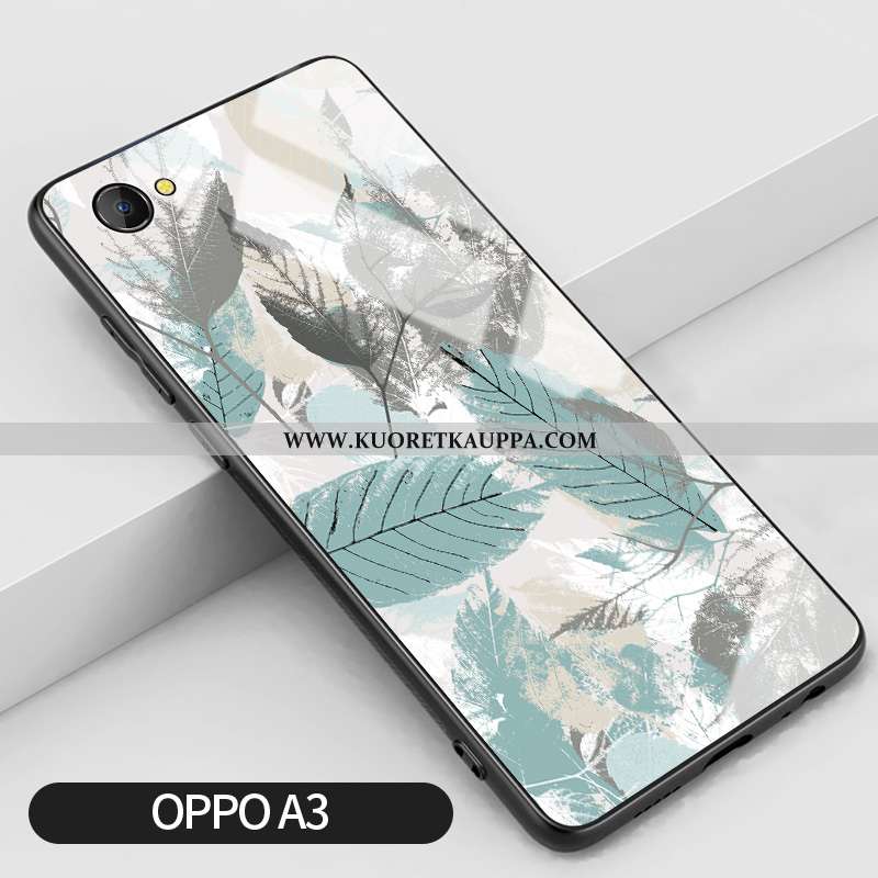 Kuori Oppo A3, Kuoret Oppo A3, Kotelo Oppo A3 Silikoni Lasi Net Red Kova Vihreä