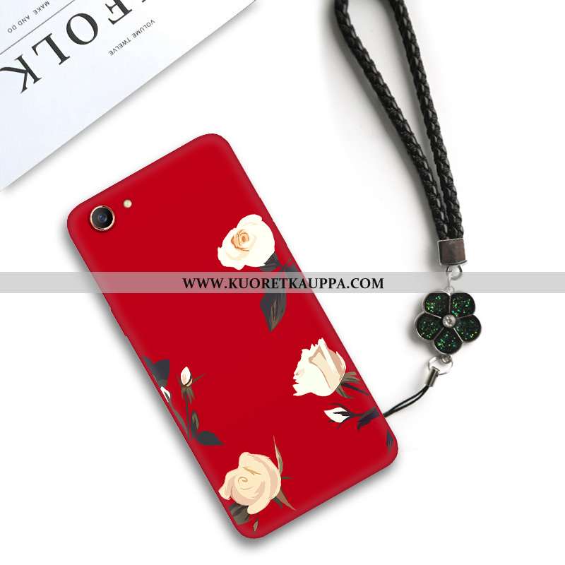 Kuori Oppo A3, Kuoret Oppo A3, Kotelo Oppo A3 Suojaus Pesty Suede Kukka All Inclusive Taide Mustat