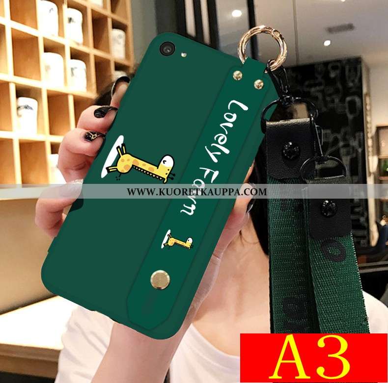 Kuori Oppo A3, Kuoret Oppo A3, Kotelo Oppo A3 Suuntaus Pehmeä Neste Rakastunut Vihreä Ripustettavat 