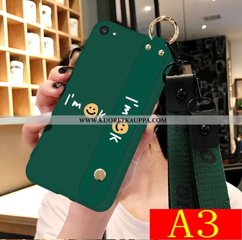 Kuori Oppo A3, Kuoret Oppo A3, Kotelo Oppo A3 Suuntaus Pehmeä Neste Rakastunut Vihreä Ripustettavat 