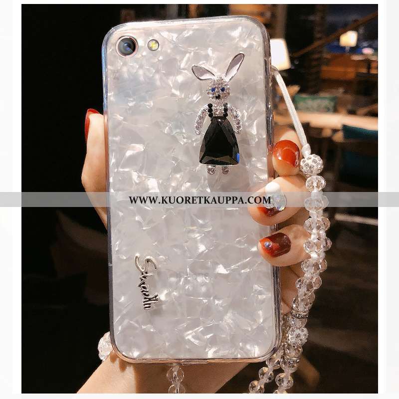 Kuori Oppo A3, Kuoret Oppo A3, Kotelo Oppo A3 Suuntaus Pehmeä Neste Suojaus Rhinestone Inlay Hopea