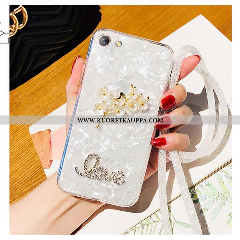 Kuori Oppo A3, Kuoret Oppo A3, Kotelo Oppo A3 Suuntaus Pehmeä Neste Suojaus Rhinestone Inlay Hopea