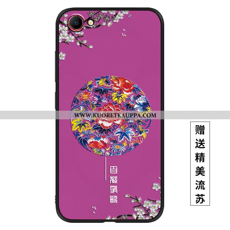 Kuori Oppo A3, Kuoret Oppo A3, Kotelo Oppo A3 Tila Pesty Suede Net Red Murtumaton Silikoni Sininen