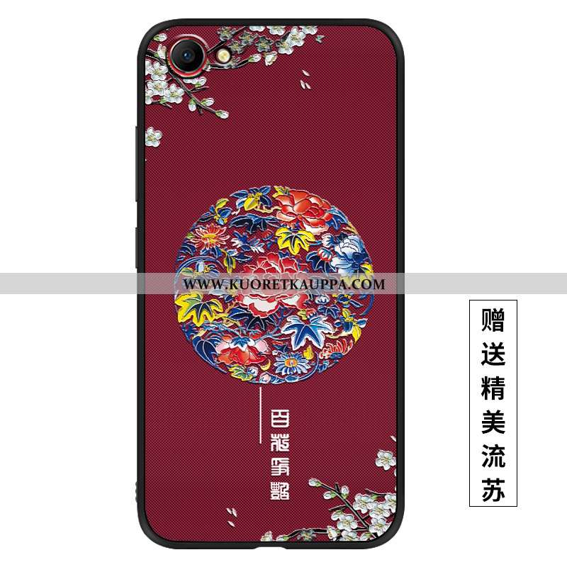 Kuori Oppo A3, Kuoret Oppo A3, Kotelo Oppo A3 Tila Pesty Suede Net Red Murtumaton Silikoni Sininen