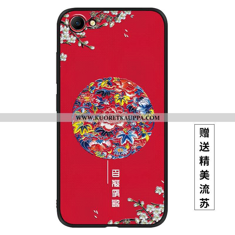 Kuori Oppo A3, Kuoret Oppo A3, Kotelo Oppo A3 Tila Pesty Suede Net Red Murtumaton Silikoni Sininen