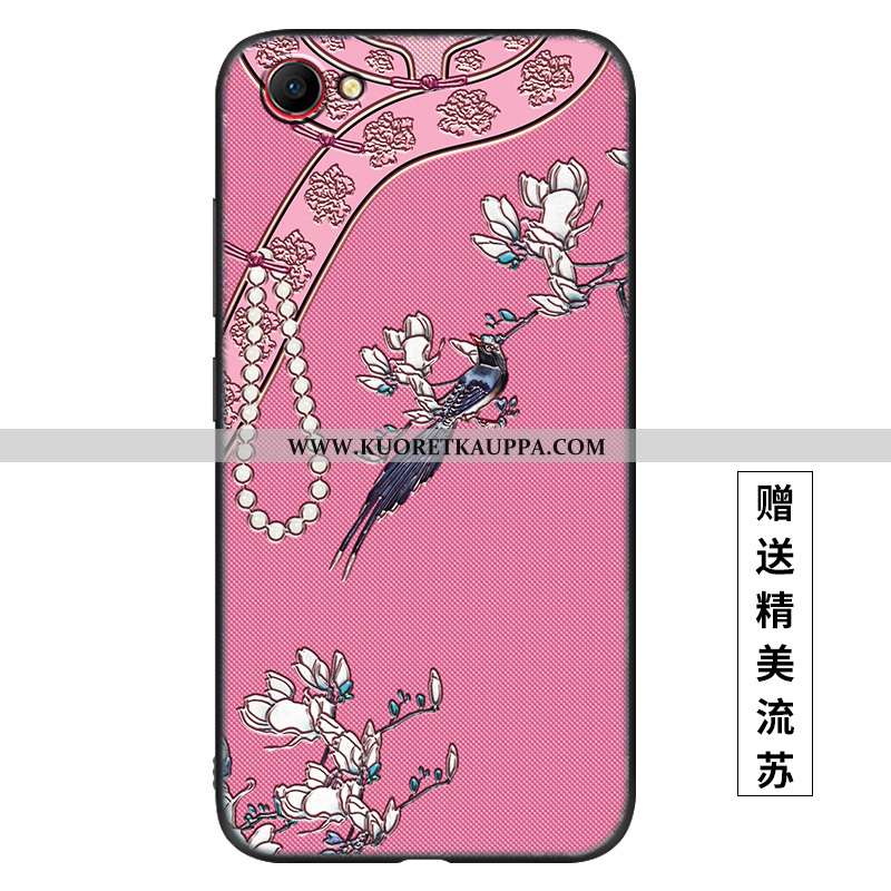 Kuori Oppo A3, Kuoret Oppo A3, Kotelo Oppo A3 Tila Pesty Suede Net Red Murtumaton Silikoni Sininen